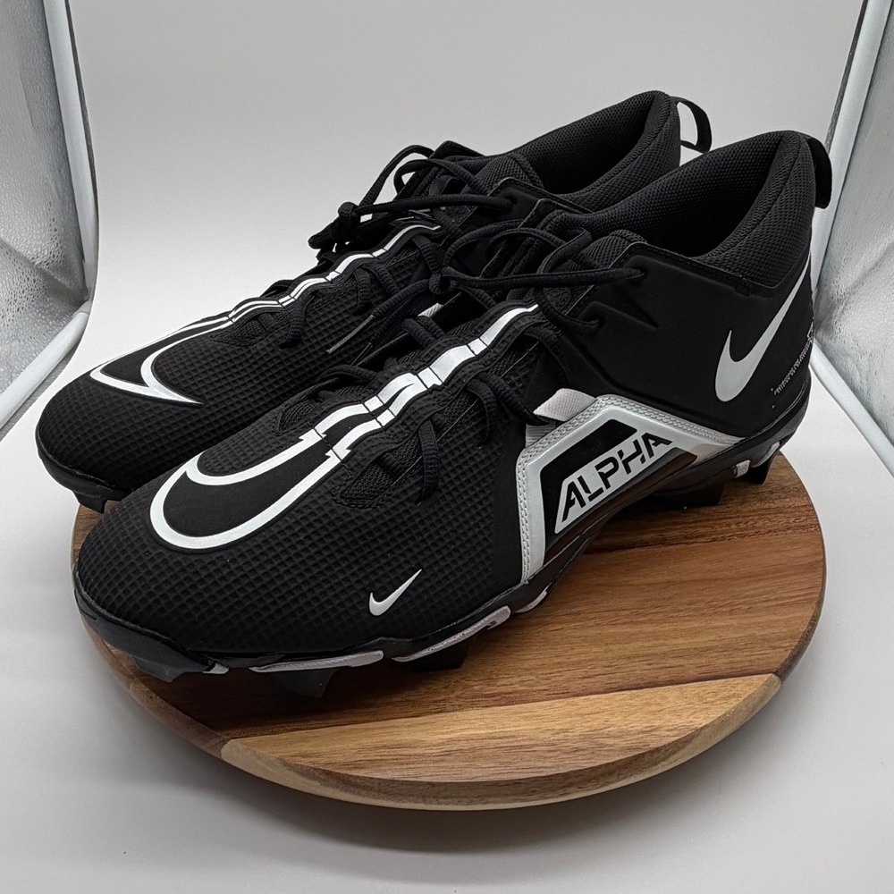 Nike Alpha Menace 3 Men's‎ US 16 UK 15 Shark Football Cleats Black White 0823